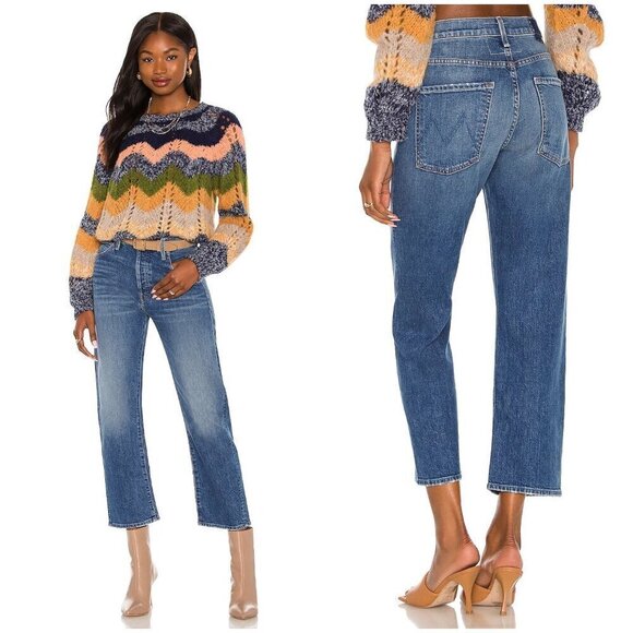 💕MOTHER SUPERIOR💕 The Ditcher Crop Jeans ~ Running With Scissors 25 NWT - Picture 5 of 16